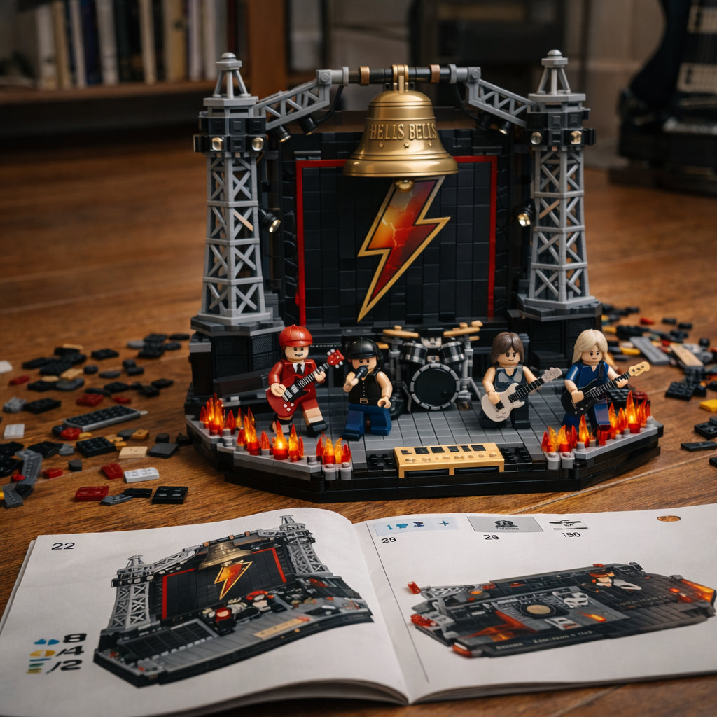 AC/DC 53rd Anniversary Performance building blocks