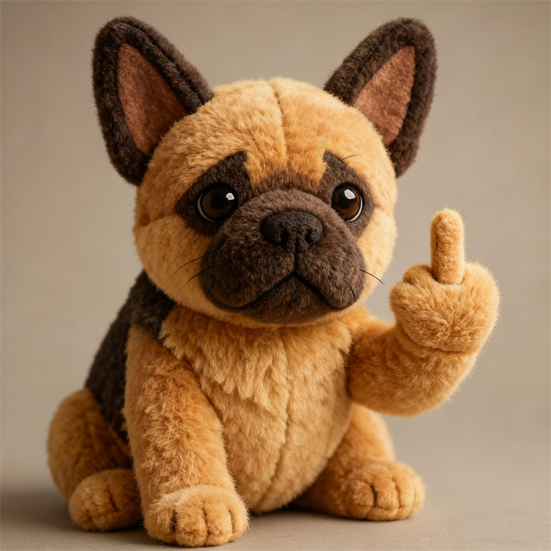 Funny Middle Finger Dog Plush Toy – The Perfect Gag Gift 🎁