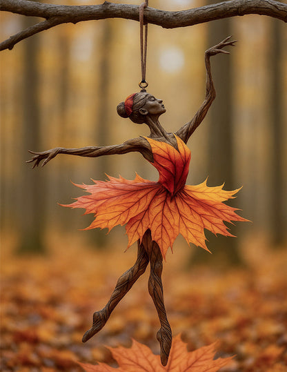 Autumn Leaf Ballerina Ornaments