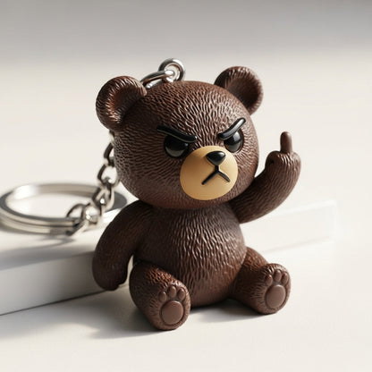 Funny Middle Finger Animal Keychain