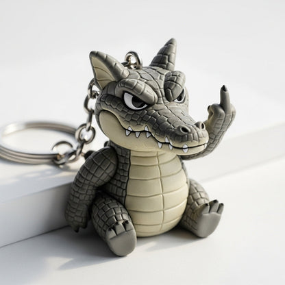 Funny Middle Finger Animal Keychain