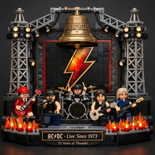AC/DC 53rd Anniversary Performance building blocks