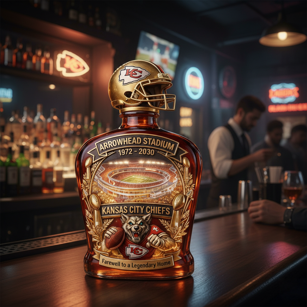 Chiefs ARROWHEAD STADIUM Farewell Commemorative Whisky Bottle